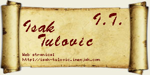 Isak Tulović vizit kartica